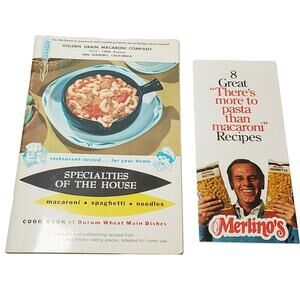 2 Vintage Macaroni Recipe Pamphlets Merlinos Ephemera
